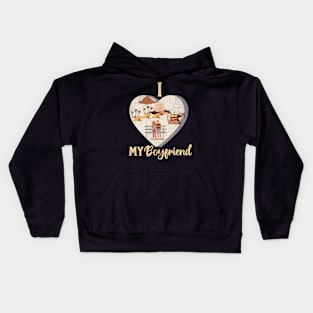 I love my boyfriend, my partner Kids Hoodie